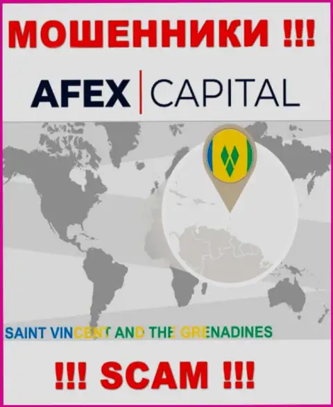Afex Capital намеренно скрываются в оффшоре на территории Saint Vincent and the Grenadines, кидалы