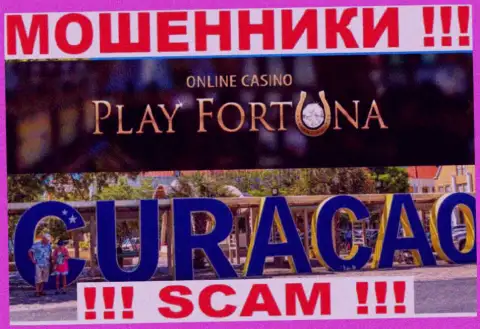 Официальное место базирования Play Fortuna на территории - Кюрасао