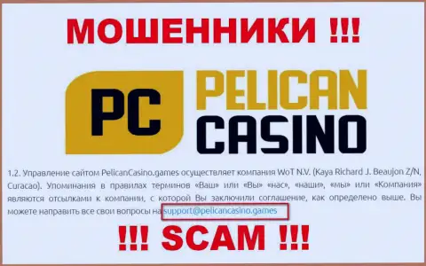 Ни при каких условиях не надо писать письмо на е-мейл мошенников PelicanCasino Games - оставят без денег моментально