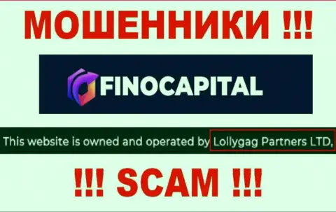 Сведения об юридическом лице FinoCapital Io, ими является компания Lollygag Partners LTD