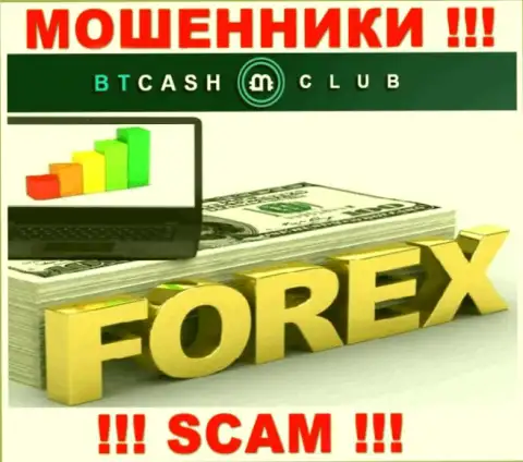 Форекс - конкретно в этой сфере прокручивают свои делишки профессиональные интернет обманщики BT Cash Club