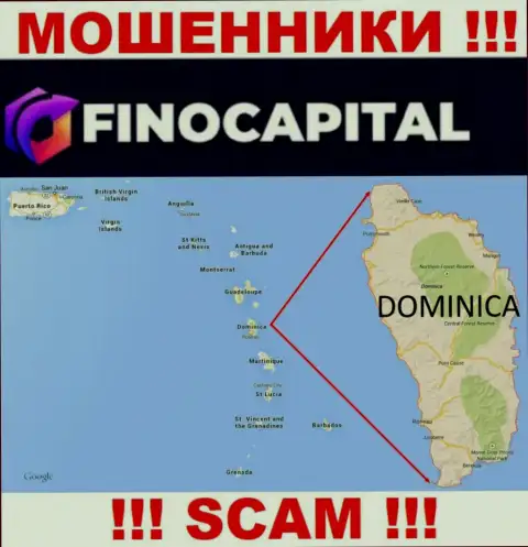 Официальное место регистрации FinoCapital на территории - Dominica