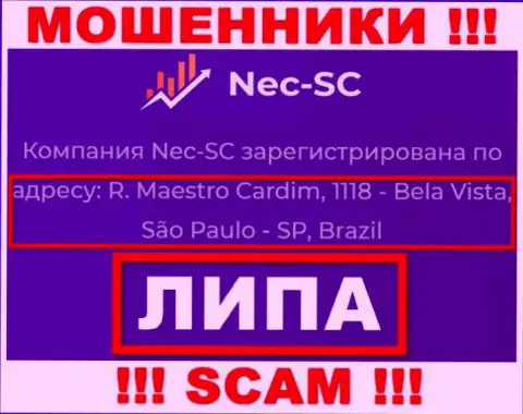 Где на самом деле обосновалась контора NEC SC неизвестно, инфа на интернет-портале фейк