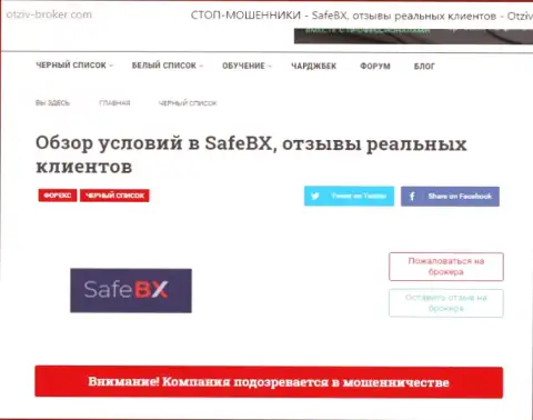 Полный РАЗВОД и ОДУРАЧИВАНИЕ НАРОДА - обзорная статья о SafeBX