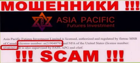 Asia Pacific - это бессовестные МОШЕННИКИ, с лицензией (инфа с сайта), разрешающей обворовывать людей