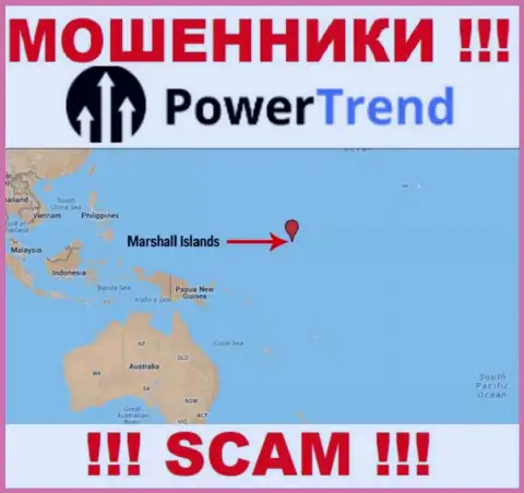 Организация Power Trend зарегистрирована в оффшорной зоне, на территории - Marshall Islands