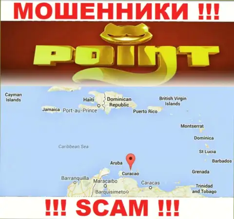 Организация Point Loto зарегистрирована очень далеко от своих клиентов на территории Curacao