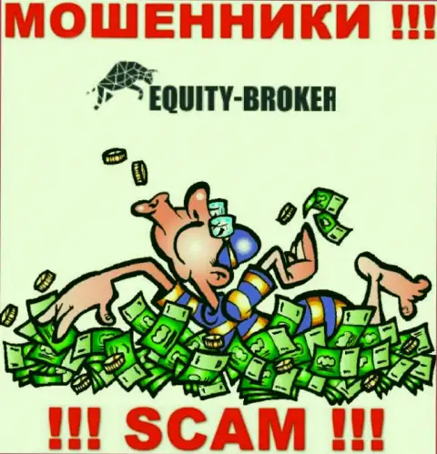 Не надо оплачивать никакого налога на прибыль в Equity Broker, все равно ни копеечки не позволят забрать