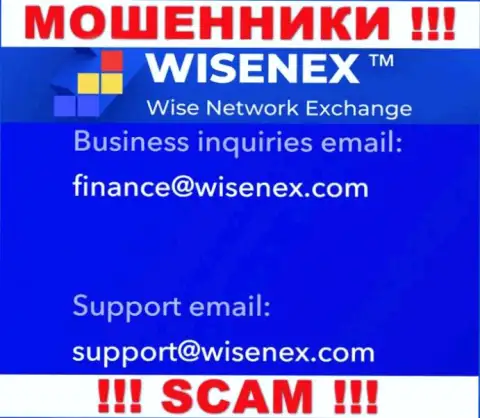 На официальном веб-ресурсе преступно действующей компании ВисенЭкс Ком указан этот адрес электронной почты