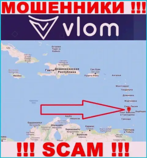 Компания Vlom Com - internet воры, пустили корни на территории Saint Vincent and the Grenadines, а это офшорная зона