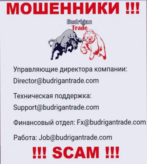 Не пишите на электронный адрес Budrigan Ltd - это воры, которые сливают финансовые средства лохов