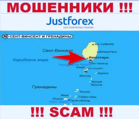 Kingstown, Saint Vincent and the Grenadines это юридическое место регистрации компании JustForex