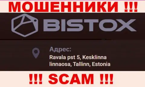 Избегайте сотрудничества с конторой Bistox - указанные internet мошенники предоставляют фейковый адрес
