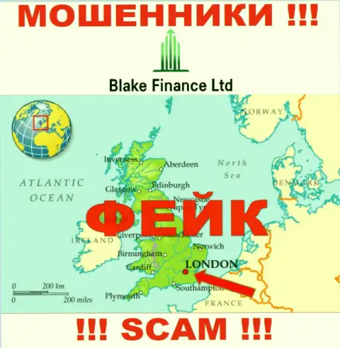 Настоящую инфу об юрисдикции Blake Finance Ltd невозможно отыскать, на информационном портале организации лишь липовые данные
