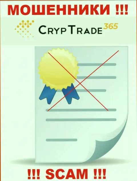 С CrypTrade365 нельзя иметь дела, они даже без лицензии на осуществление деятельности, успешно воруют средства у клиентов
