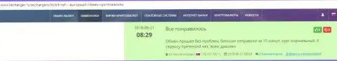 Точки зрения о надёжности сервиса обменного онлайн пункта BTCBit Net на ресурсе okchanger ru