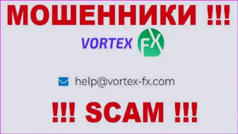 На сайте Vortex FX, в контактных данных, размещен е-майл данных internet мошенников, не стоит писать, облапошат