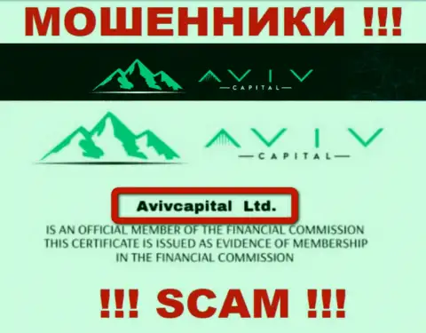 Вот кто руководит организацией Aviv Capitals - это AvivCapital Ltd
