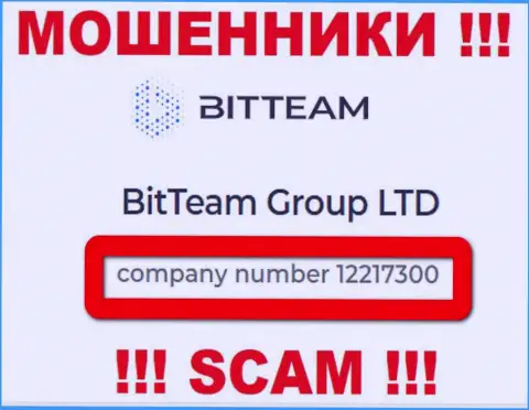 Будьте крайне осторожны, наличие номера регистрации у BitTeam (12217300) может быть заманухой