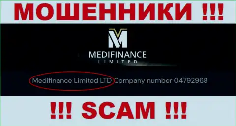 Меди Финанс Лимитед будто бы управляет компания Medifinance Limited LTD