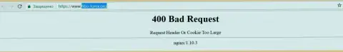Официальный ресурс форекс компании FIBO-forex Org несколько суток заблокирован и показывает - 400 Bad Request