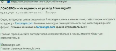 ForexAngle Com - это преступный ФОРЕКС дилер, перечислять денежные активы которому рискованно (недоброжелательный достоверный отзыв)
